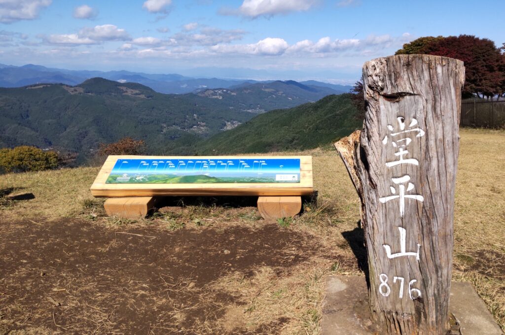 堂平山の表示